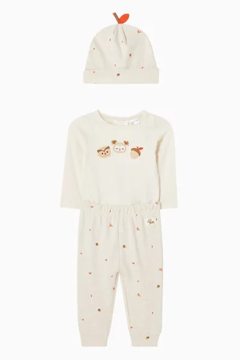 Oak Leaf Print 3-piece Gift Set