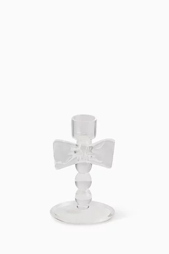Petit Bow Candleholder in Glass