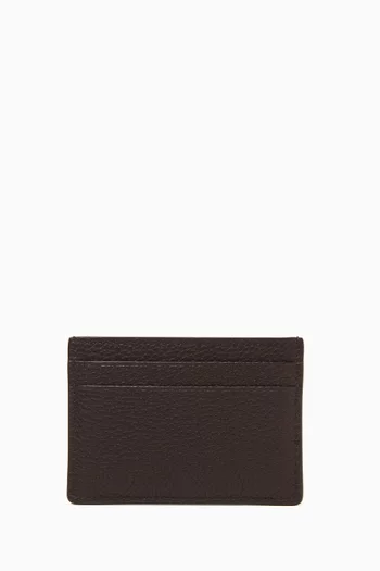 Logo Card Holder in Leather