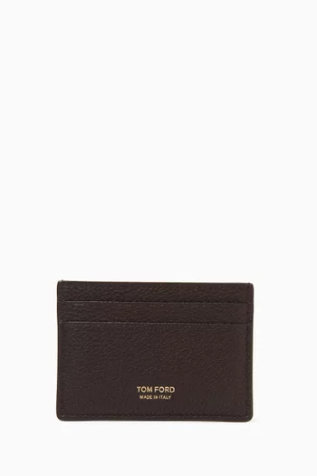 Logo Card Holder in Leather