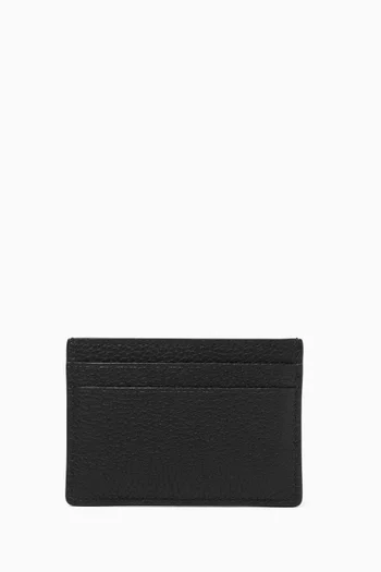Logo Card Holder in Leather