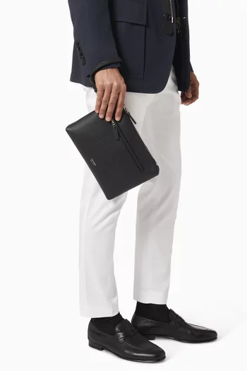 Wrist Strap Clutch Bag in leather