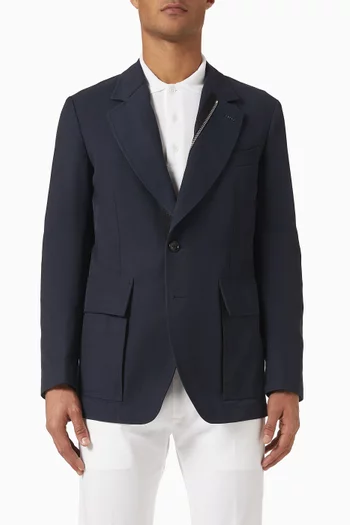 Zip Blazer in Twill