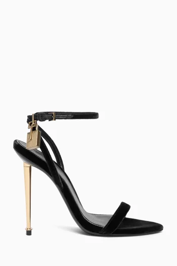 Padlock Sandals in Velvet