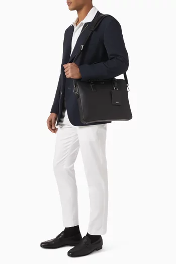 Logo Briefcase in Leather