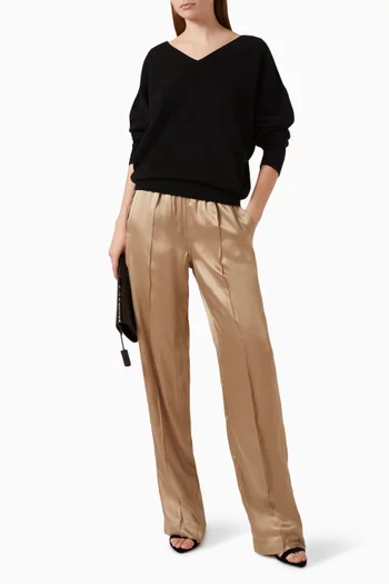 Straight-leg Pants in Silk