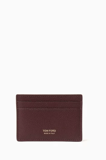 Logo Card Holder in Leather