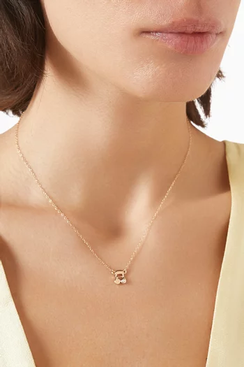 Mini Stellar Letter A Necklace in 14kt Gold