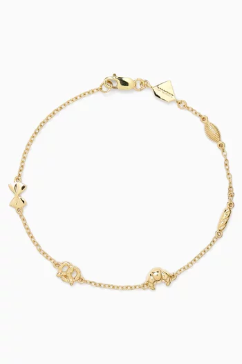 Carbs by the Yard Bracelet in 14kt Gold