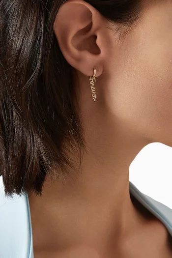 Forever Huggie Single Earring in 14kt Gold