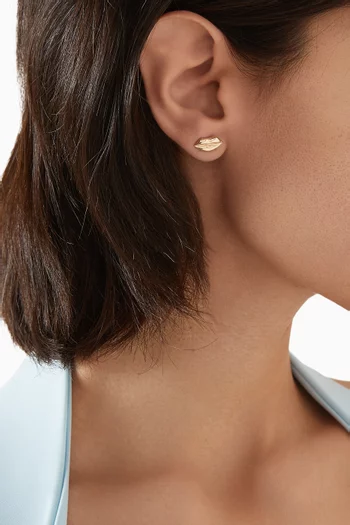 Lip Stud Single Earring in 14kt Gold