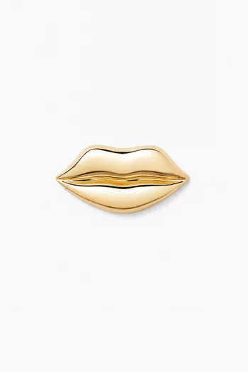 Lip Stud Single Earring in 14kt Gold