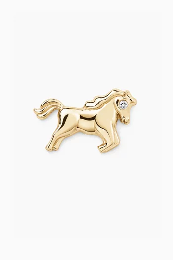 Pony Single Stud Earring in 14kt Gold