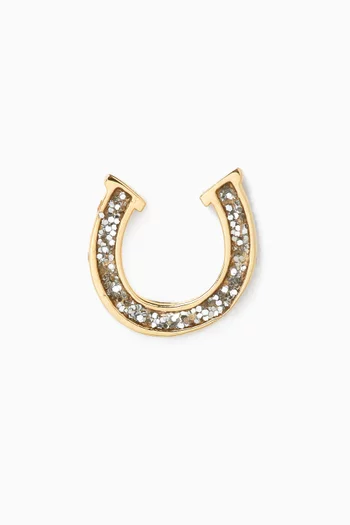 Horseshoe Single Stud Earring in 14kt Gold