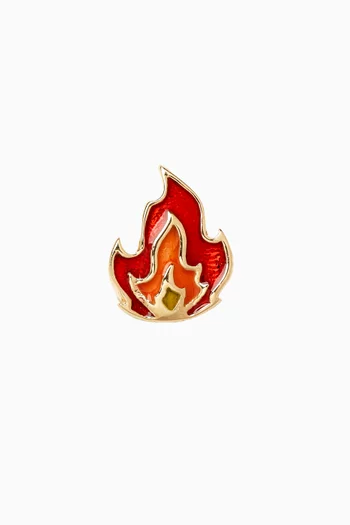 Flame Single Stud Earring in 14kt Gold