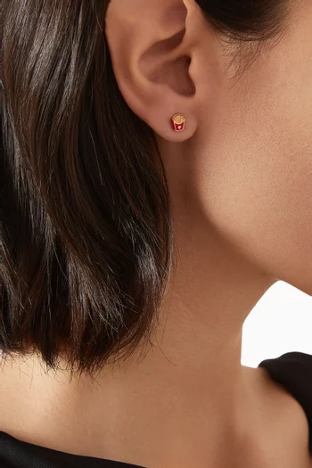 French Fry Single Stud Earring in 14kt Gold
