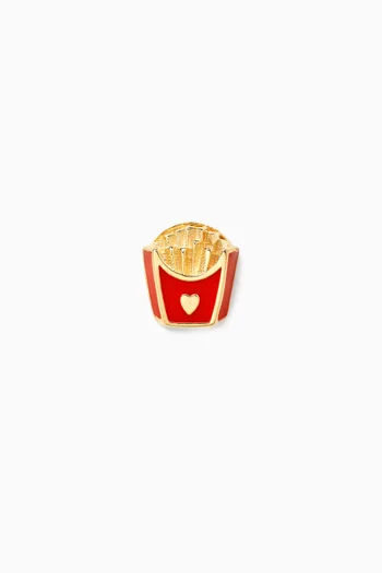 French Fry Single Stud Earring in 14kt Gold