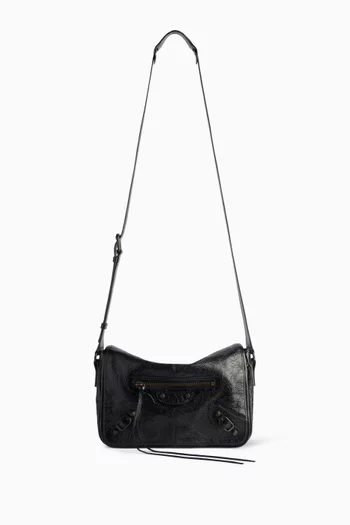 Le City Flap Messenger Bag in Arena Lambskin