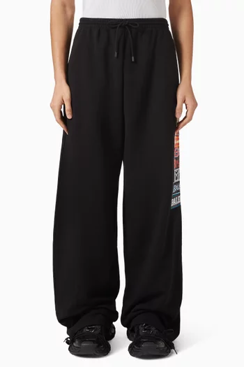 Bumper Stickers Baggy Sweatpants in Cotton Fleece
