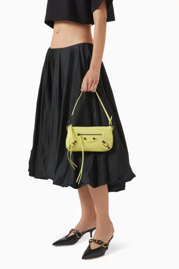 Le City Pouch on Strap in Arena Lambskin