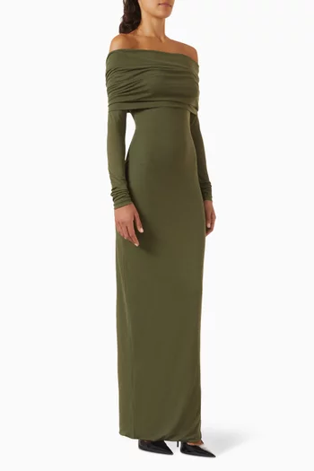 Off-shoulder Maxi Dress