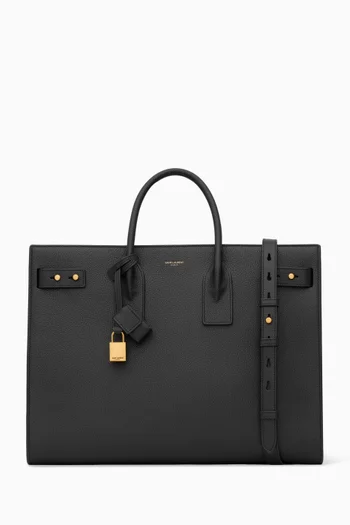 Large Sac de Jour Thin Bag in Grained Leather