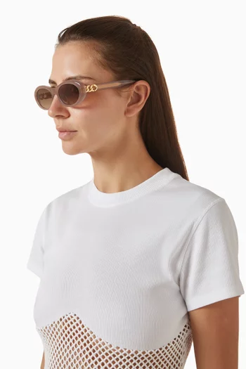 Falabella Oval Sunglasses in Acetate