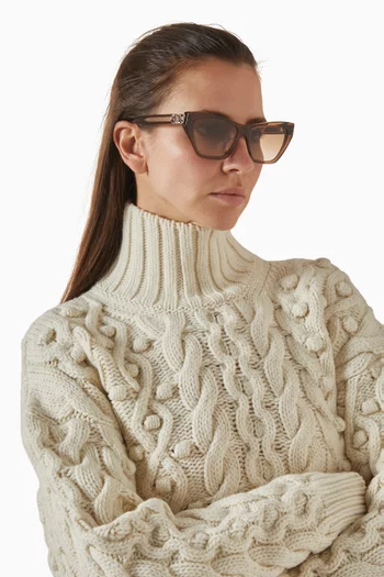 Falabella Irregular Cat-eye Sunglasses in Acetate