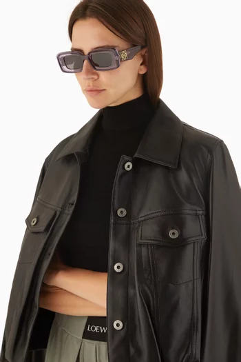 Anagram Rectangular Sunglasses in Acetate