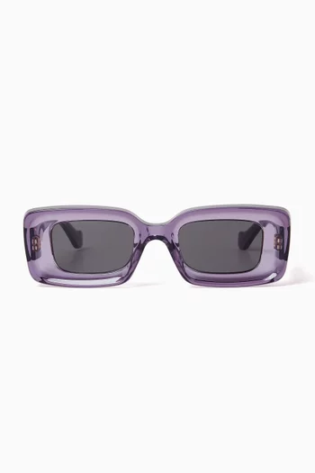 Anagram Rectangular Sunglasses in Acetate