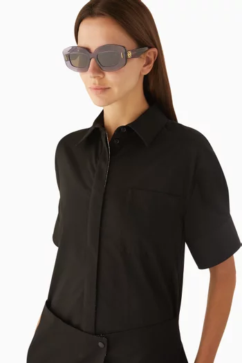 Rectangle Anagram Sunglasses in Acetate