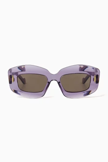 Rectangle Anagram Sunglasses in Acetate
