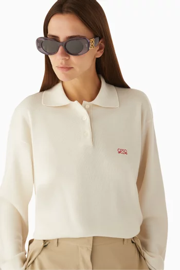 Oval Anagram Sunglasses in Acetate