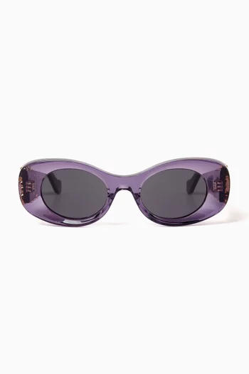 Oval Anagram Sunglasses in Acetate