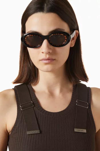 Anagram Oval Sunglasses in Acetate