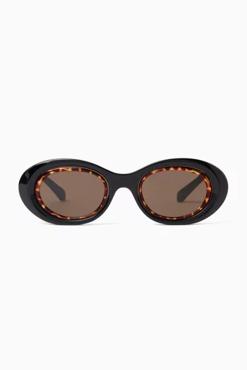 Anagram Oval Sunglasses in Acetate