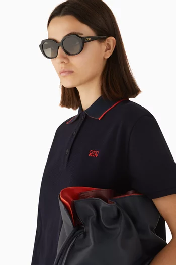 Slim Rectangular Sunglasses in Acetate