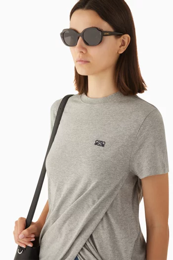 Slim Rectangular Sunglasses in Acetate