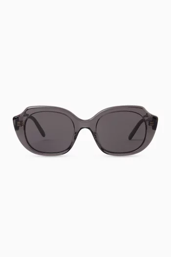 Slim Rectangular Sunglasses in Acetate