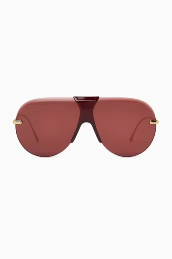 Slim Aviator Sunglasses in Metal