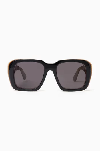 Signature Square Frame Sunglasses in Acetate