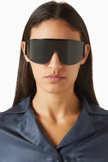 Wrap Full-rim Sunglasses in Acetate