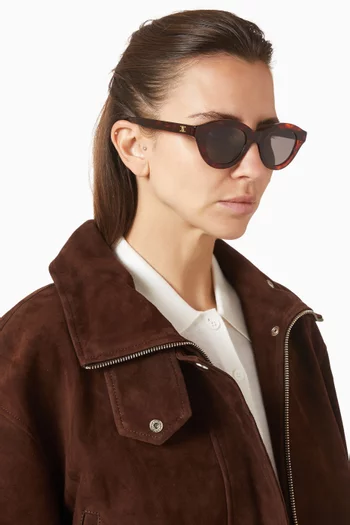 Triomphe Mini Round Sunglasses in Acetate