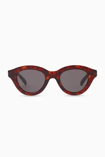 Triomphe Mini Round Sunglasses in Acetate