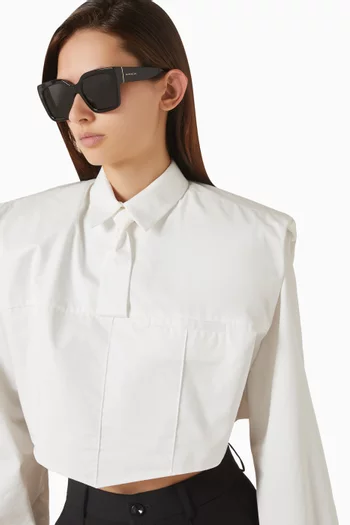 Bold Oversized Sunglasses in Acetate