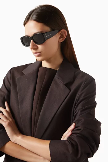 Bold Oval Sunglasses in Acetate