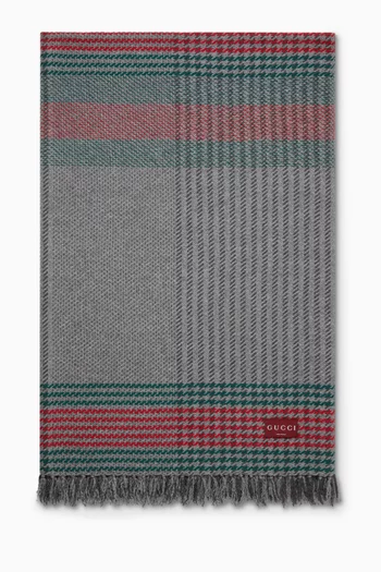 Web Jacquard Blanket in Cashmere