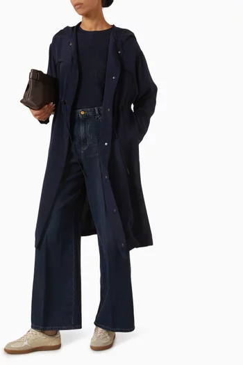 Ovatte Hooded Coat in Silk