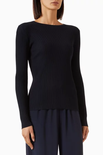 Disegno Top in Rib-knit Wool