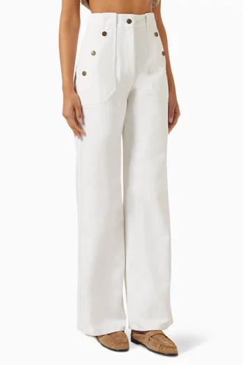 Badesse Wide-leg Pants in Cotton